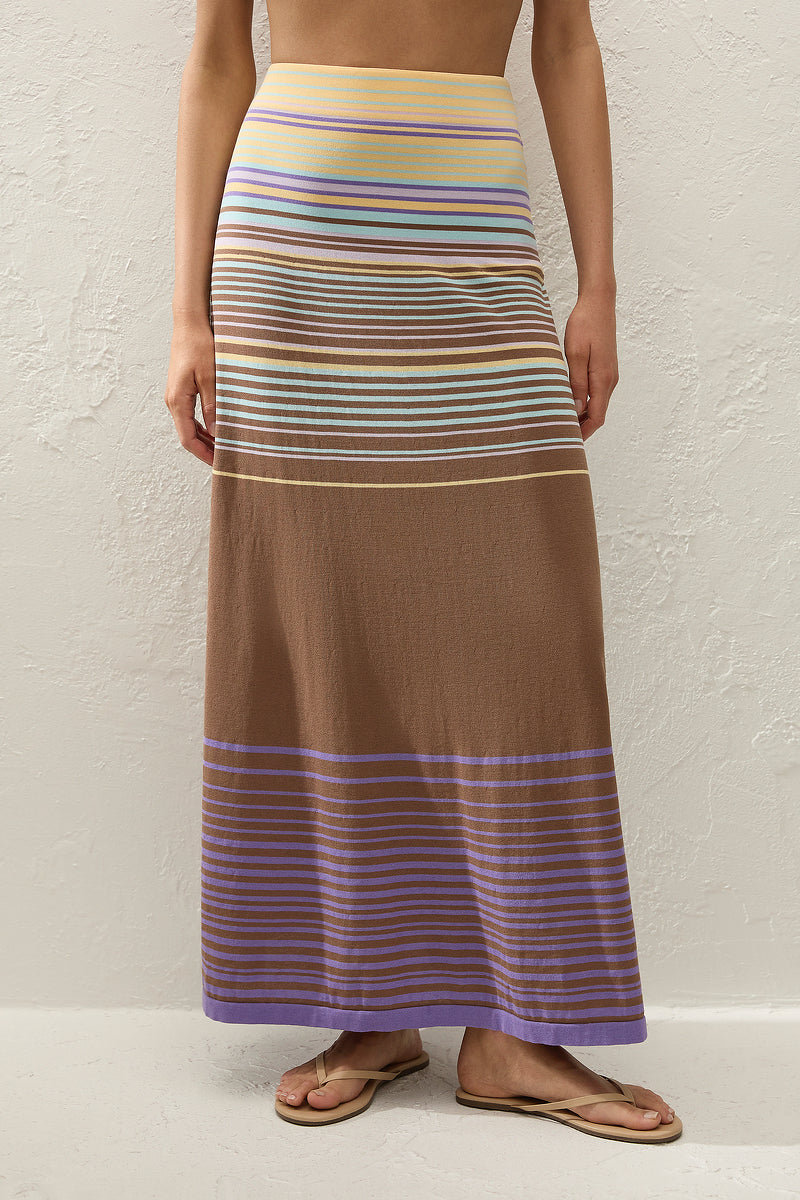 Casia Maxi Skirt | Daniela Stripe
