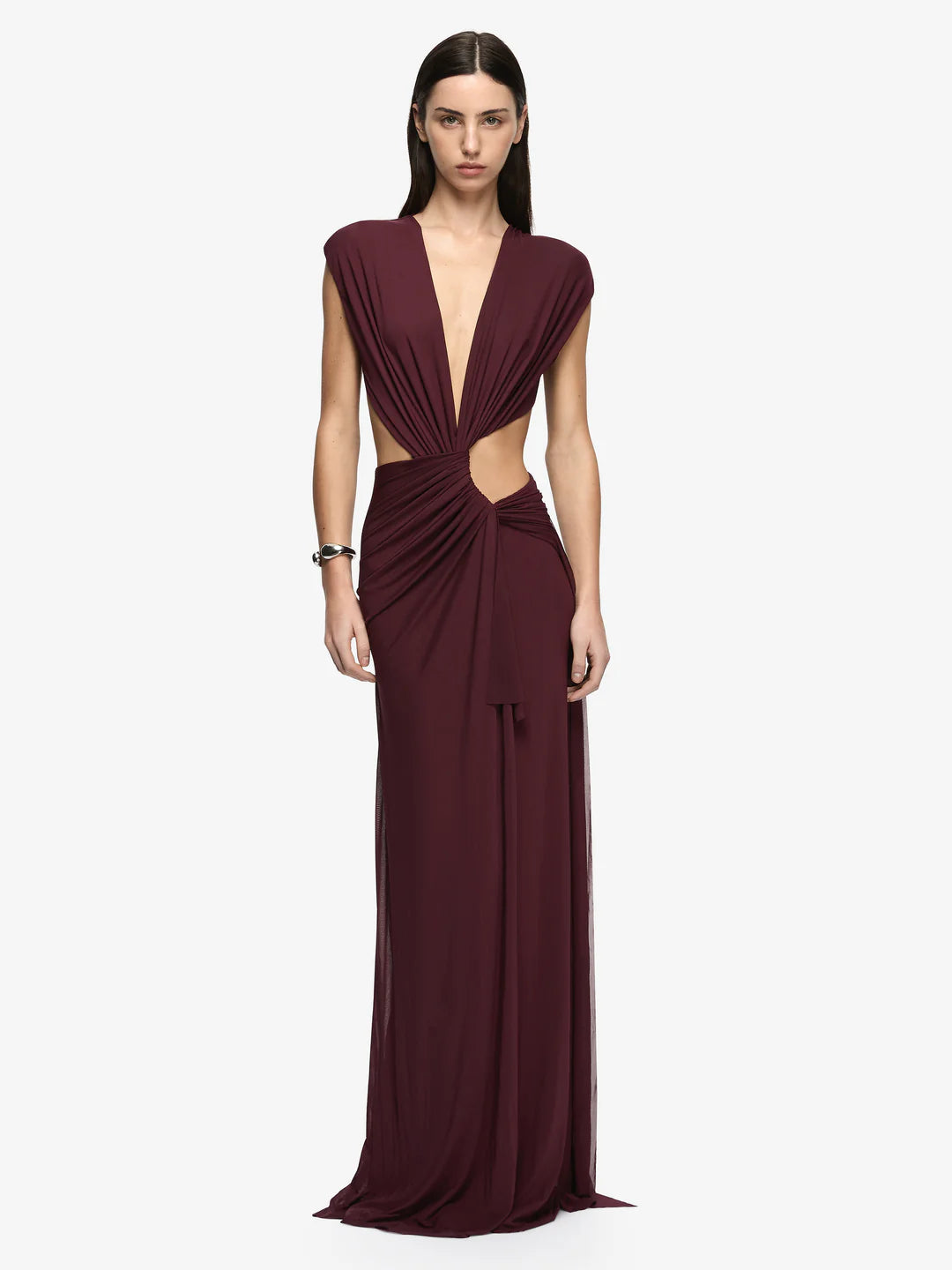 Odea Gathered Maxi Dress | Plum