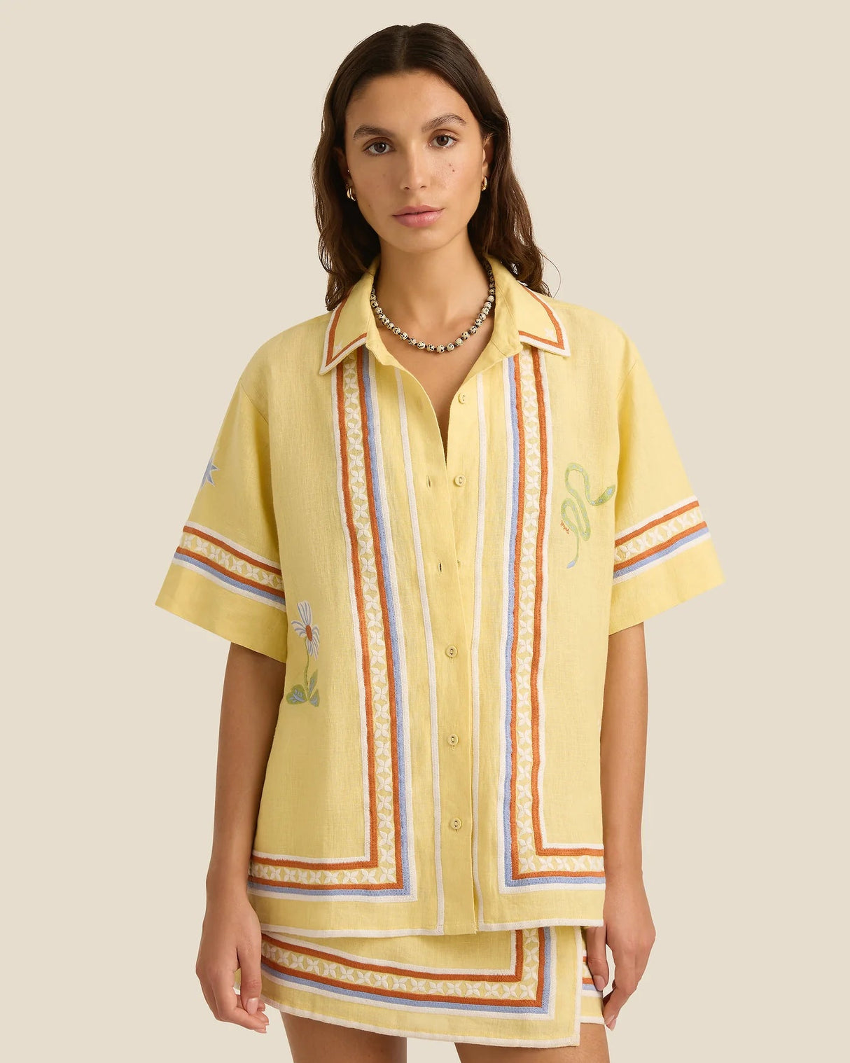 Zuri Mini Skirt | Charm Embroidery