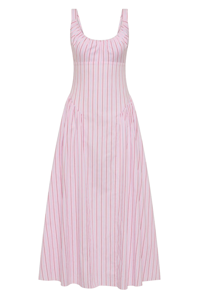 Marcella Midi Dress | Fiori Stripe Palazzo