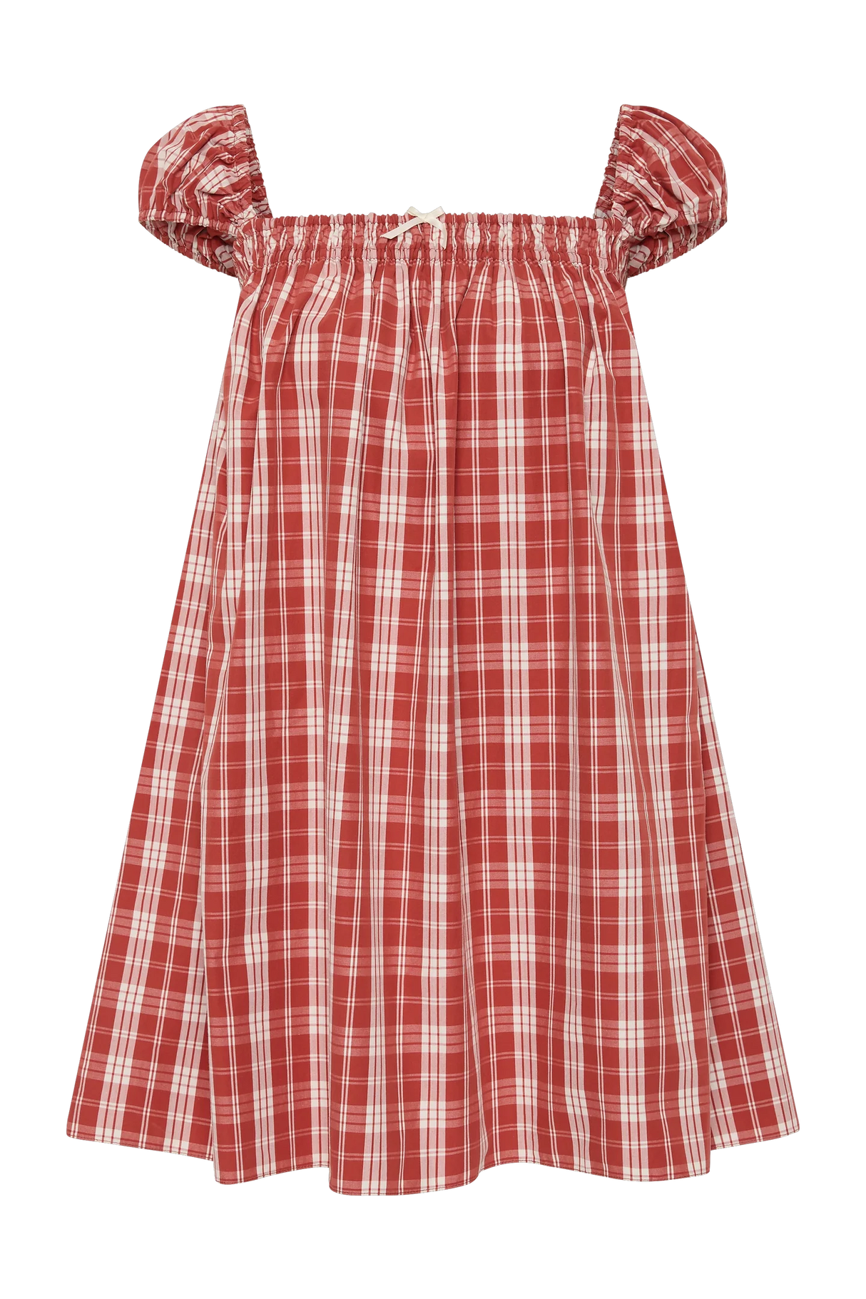 Belinha Mini Dress | Ines Check Terra Rosso