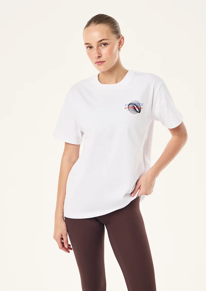Snap Relaxed Fit Tee | White