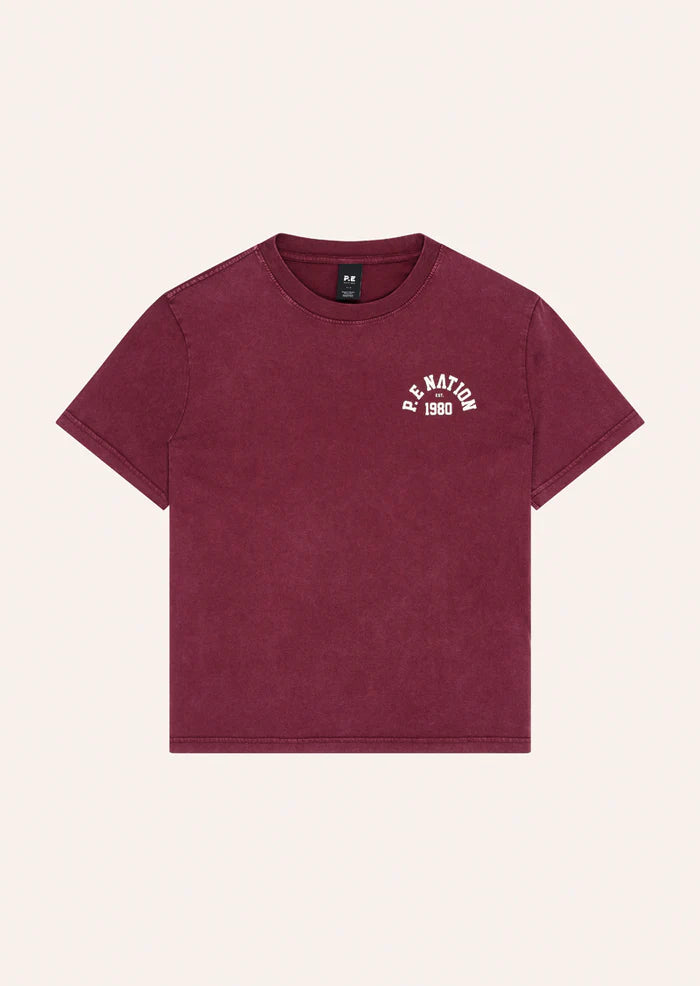Swerve Tee | Washed Cabernet