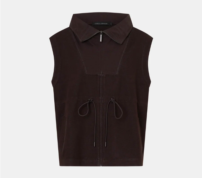 Eira Heavy Jersey Vest | Hickory