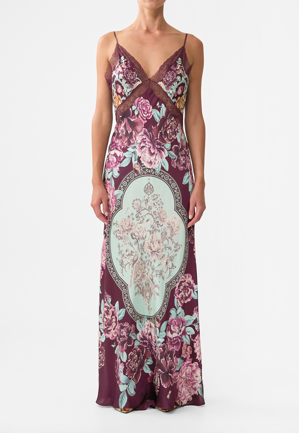 V-Neck Long Bias Slip with Train | If these Tiles Could Talk