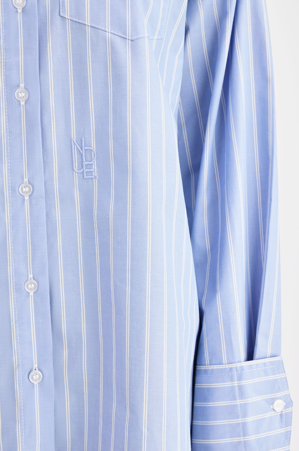 Organic Poplin Shirt | Sky Stripe
