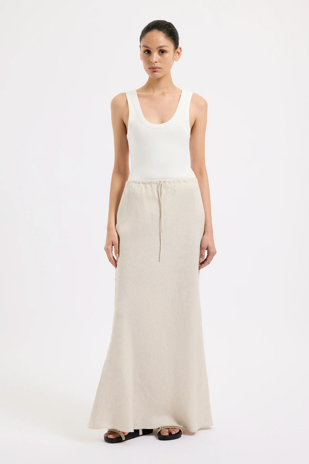 Amani Linen Skirt | Natural