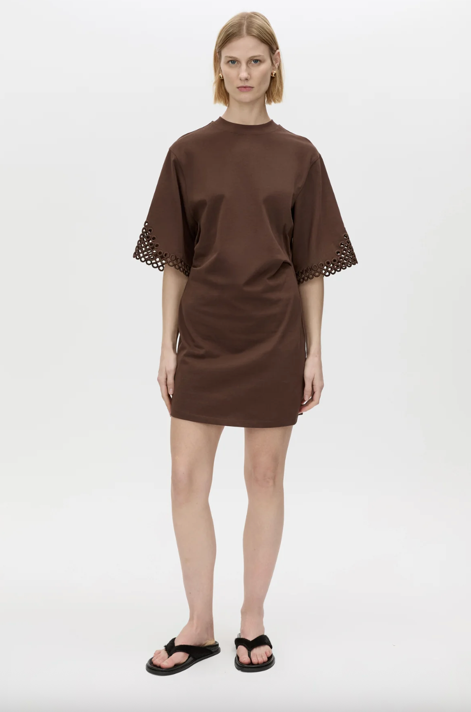 Lolani Mini Tee Dress | Chocolate
