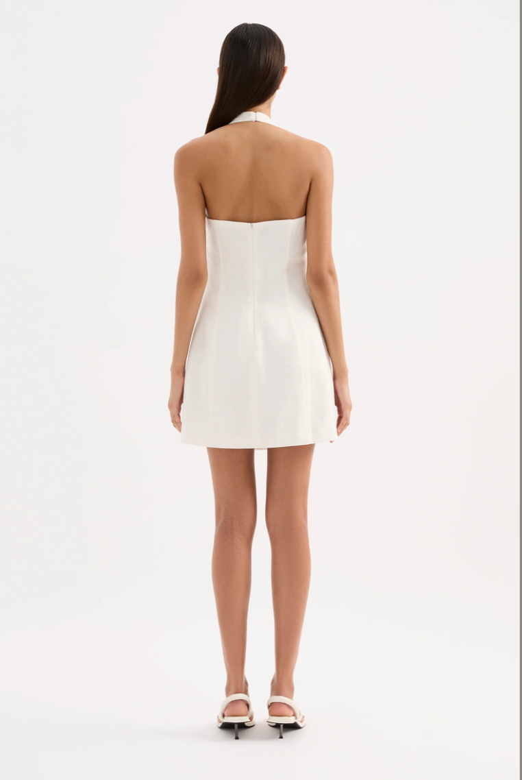 Reyes Linen Mini Dress | White