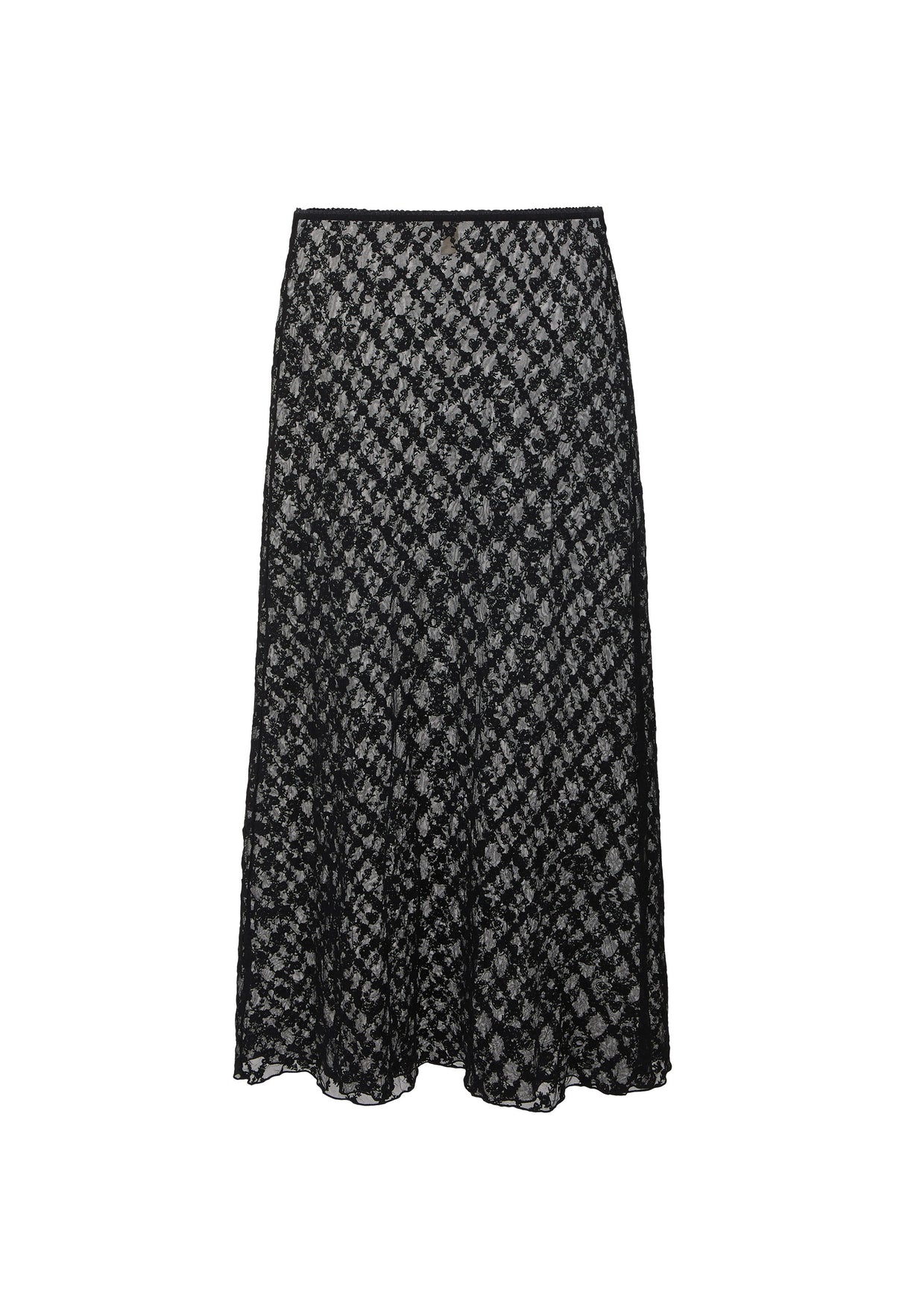Serpent Lace Maxi Skirt | Noir