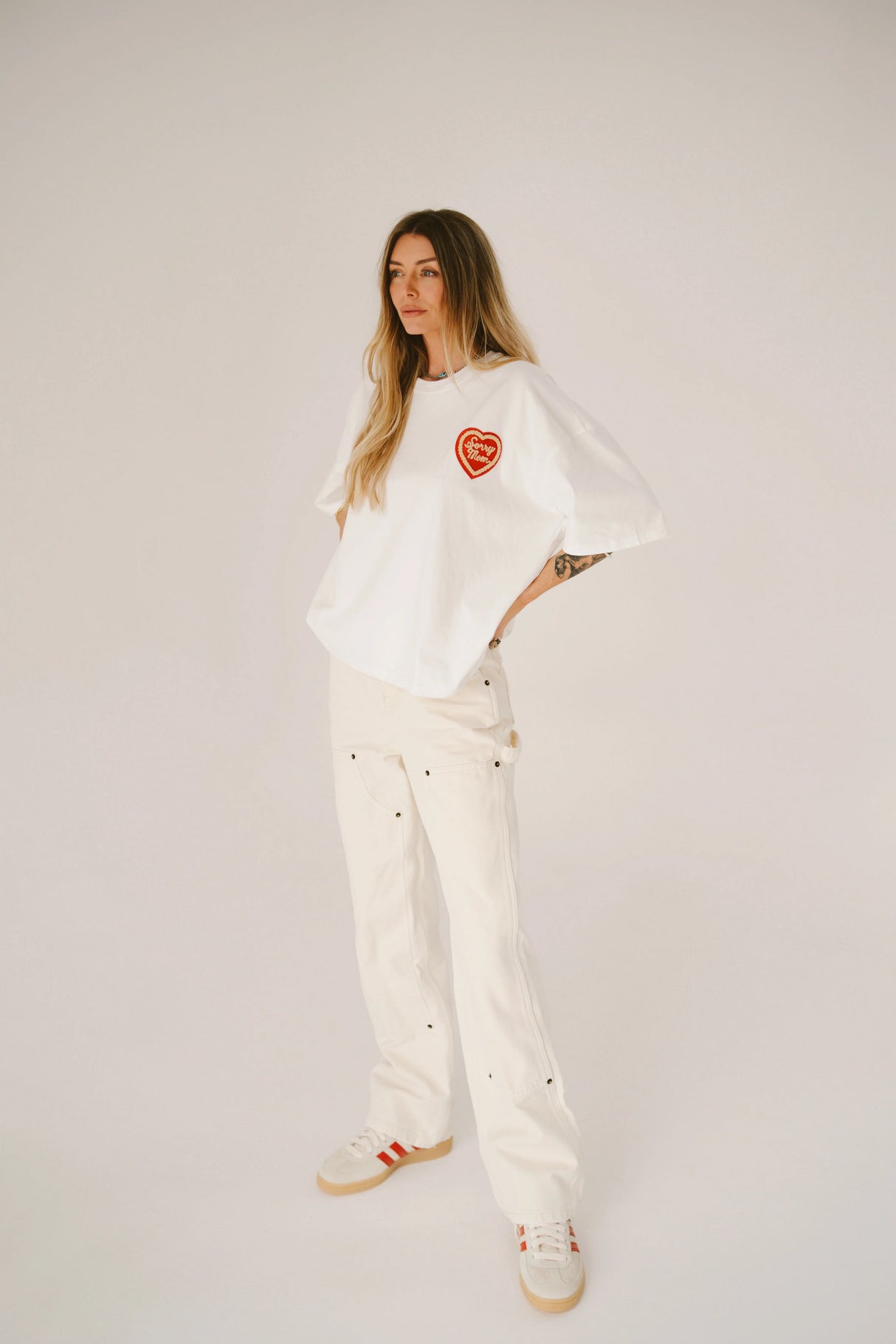 Sorry Mom Tee | White
