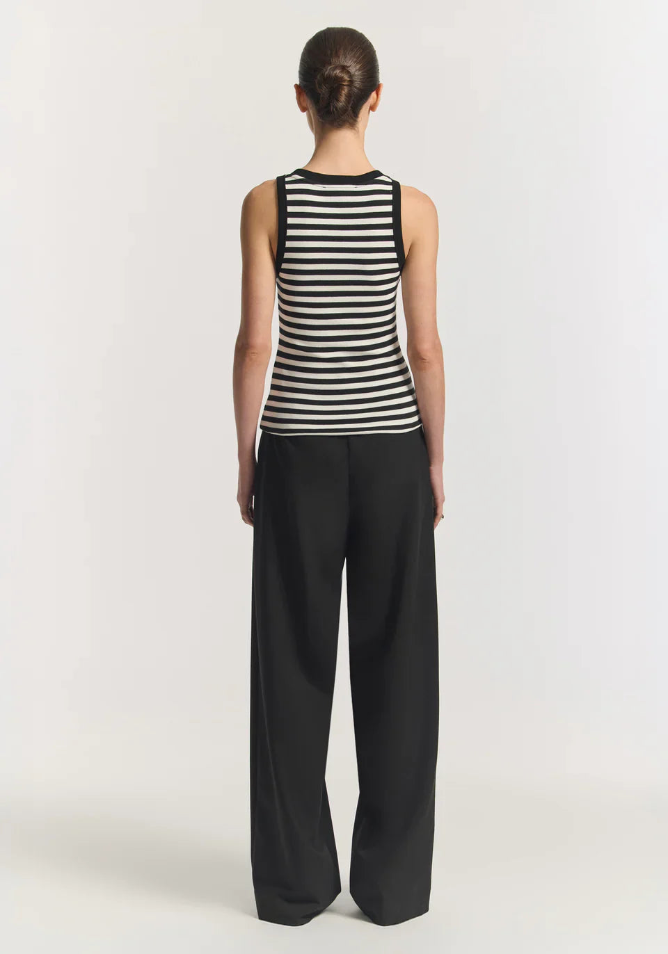 Vik & Woods Tank | Black/Ivory Stripe