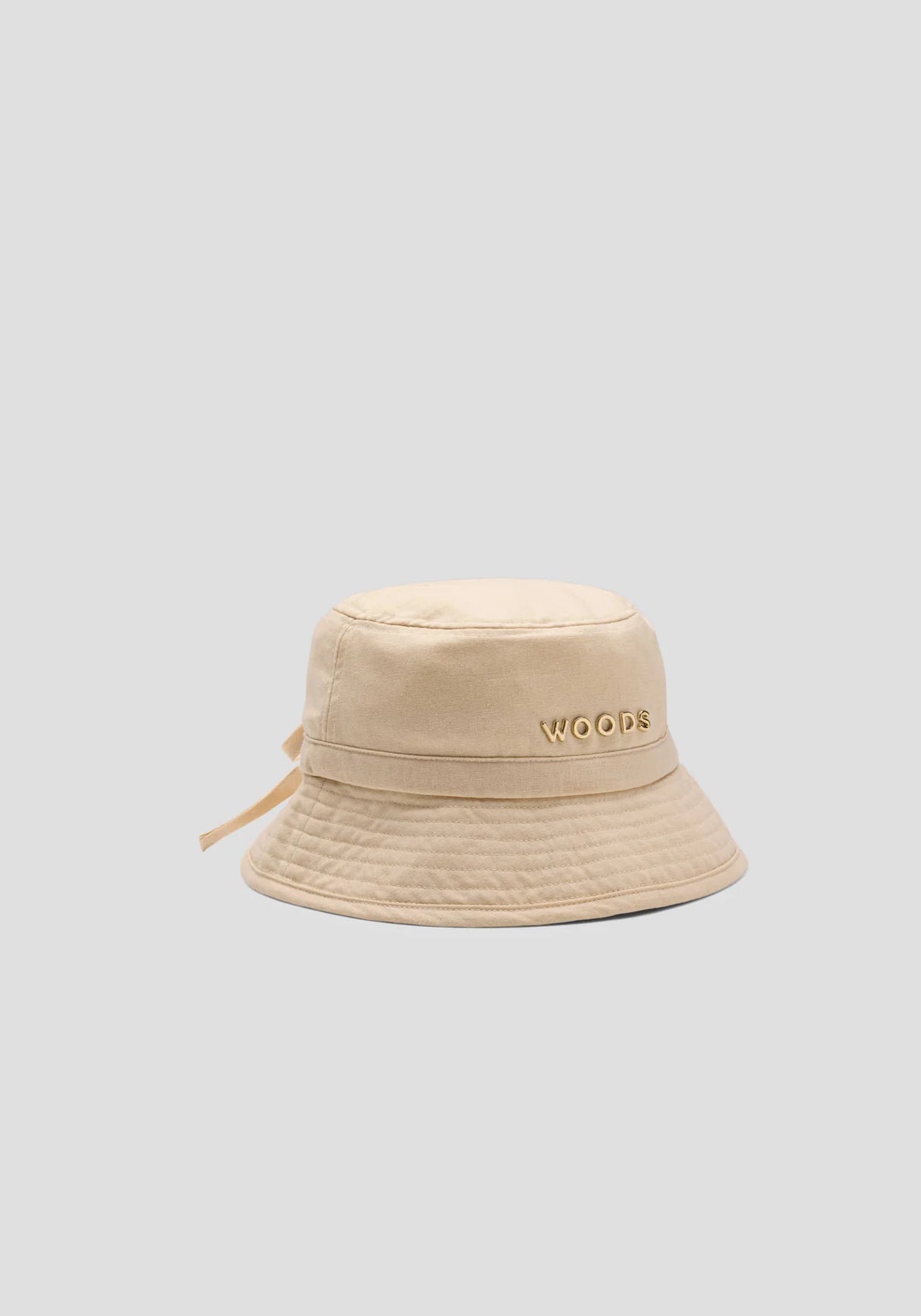 Woods Metal Bucket Hat | Ecru