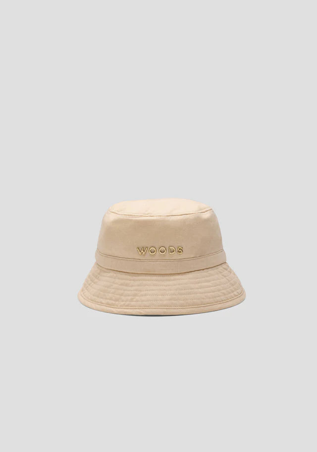 Woods Metal Bucket Hat | Ecru