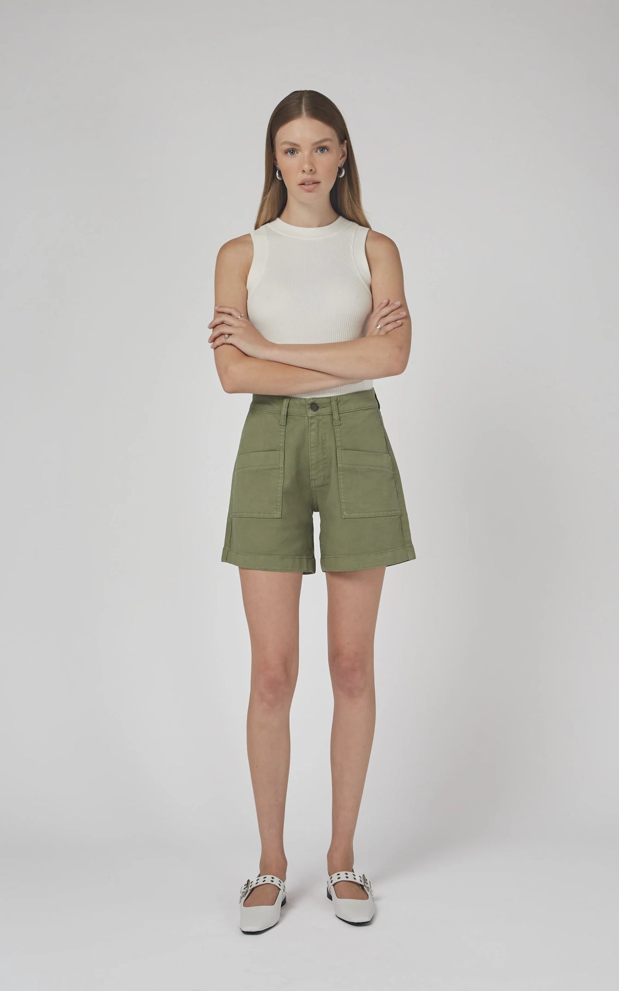 Zaplin Oil Green Shorts