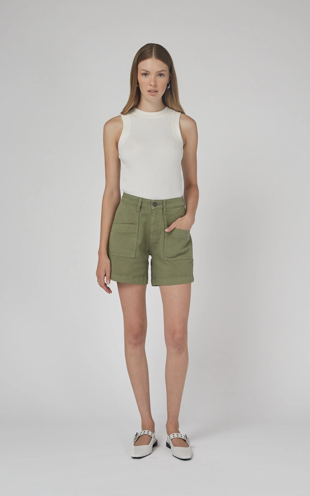Zaplin Oil Green Shorts