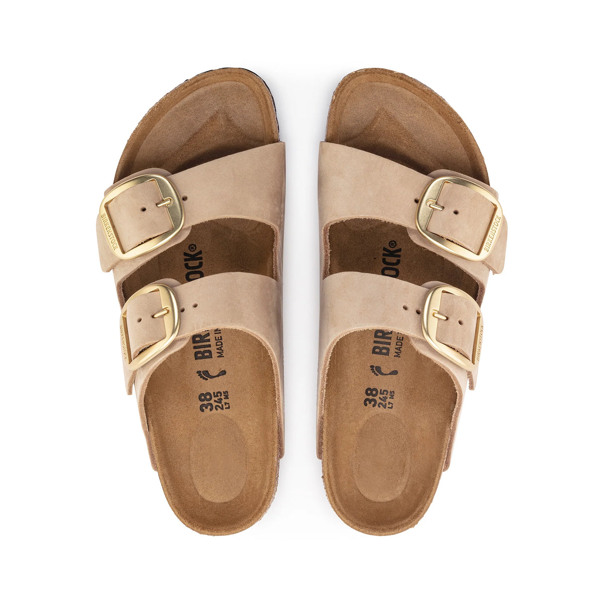 Birkenstock Arizona Big Buckle Sandcastle Nubuck Leather Regular