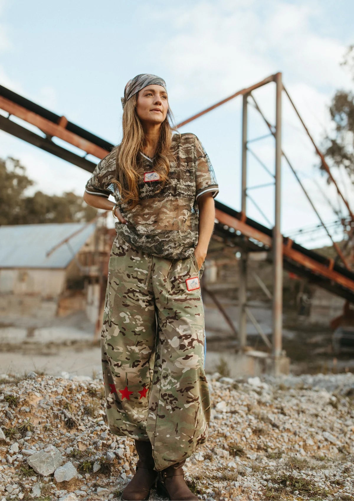 Camo Jersey Track Pants