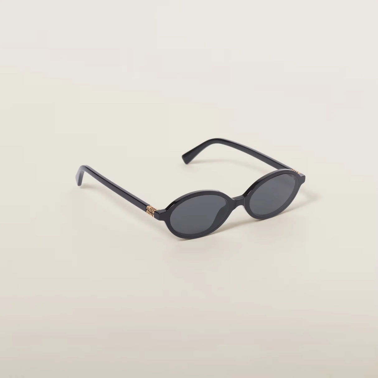 Miu Miu Oval Sunglasses Black OMU 04ZS