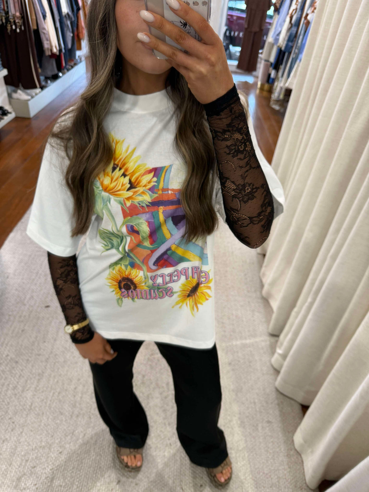 Sunflower Warp Tee | Vintage White