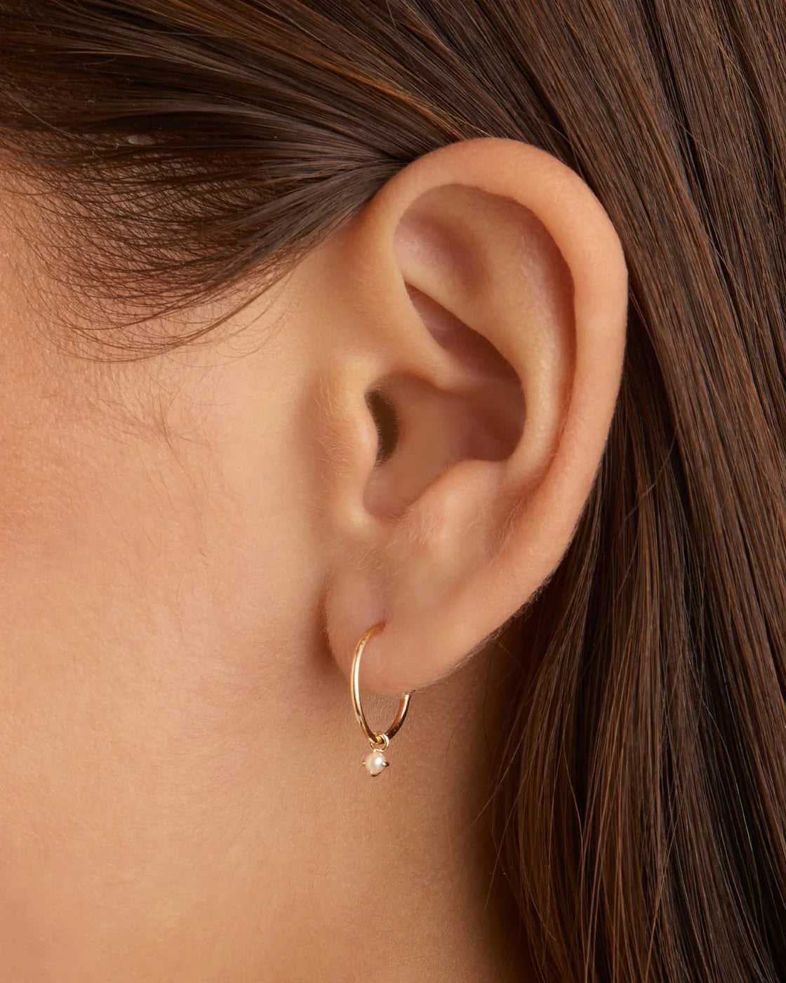 14k Gold Tranquillity Hoop Earring