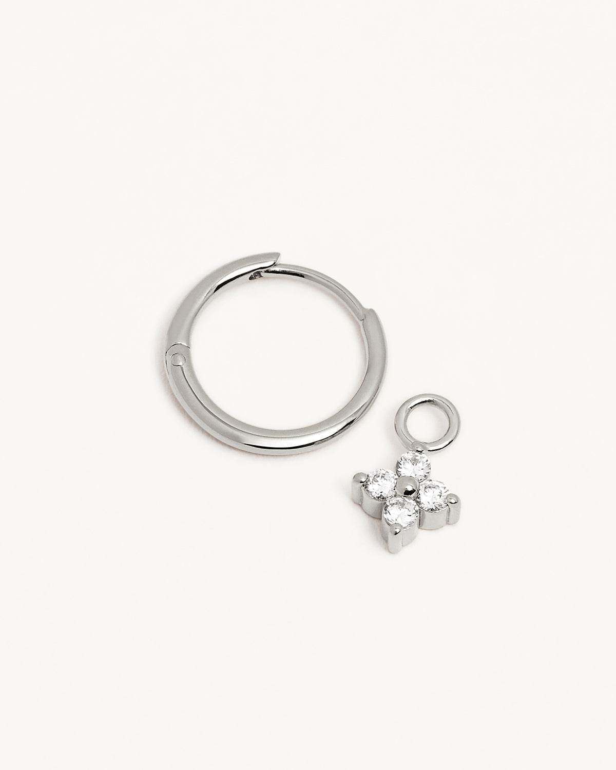 Sterling Silver Crystal Bloom Hoops