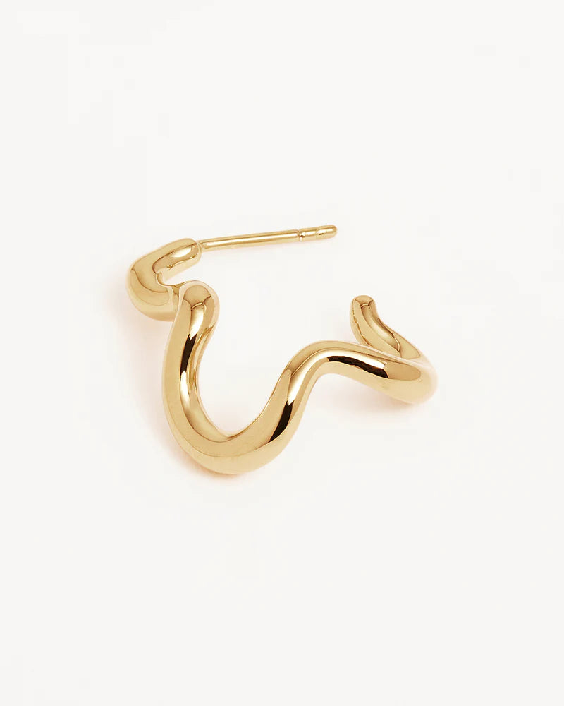 18k Gold Vermeil Flow Of Life Hoops