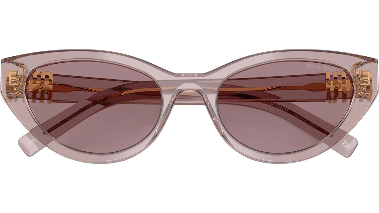 Miu Miu Transparent Mauve Butterfly Sunglasses 0MU A04S 12W20I54