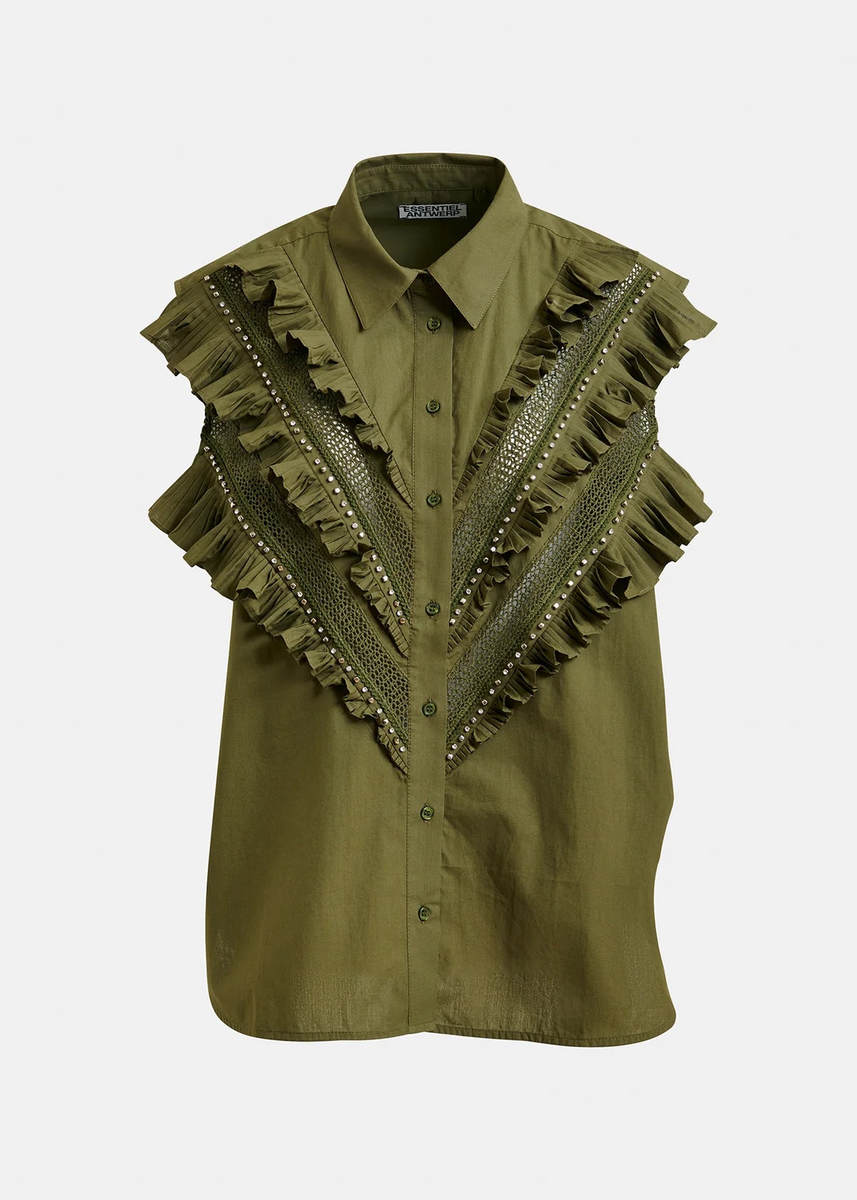 Jeandarlene Sleeveless Shirt | Olive