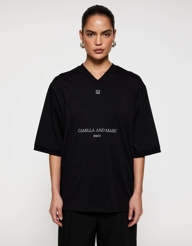 Larissa Logo Tee | Black