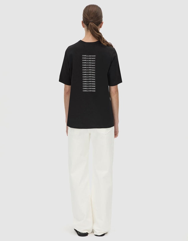 Olympia Print Tee | Black/White