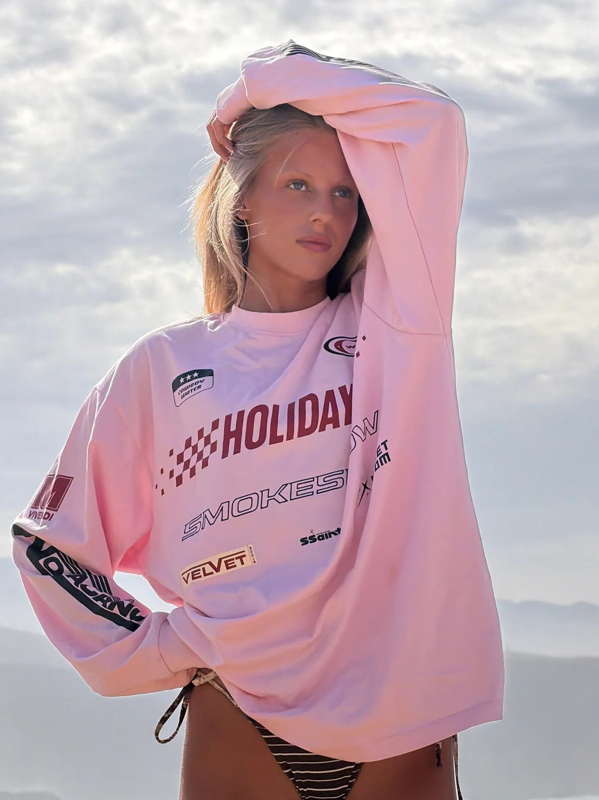 Signature Icon Moto Tee | Pink