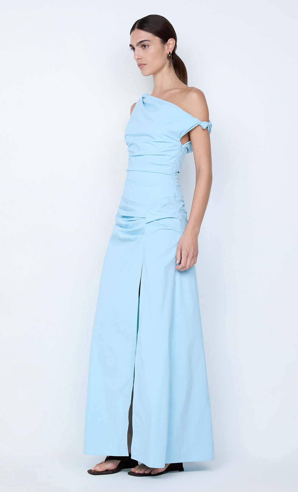 Lyana Asym Maxi Dress | Sky Blue
