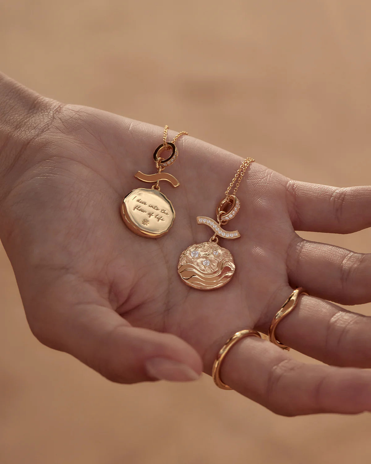 18k Gold Vermeil FLow of Life Necklace