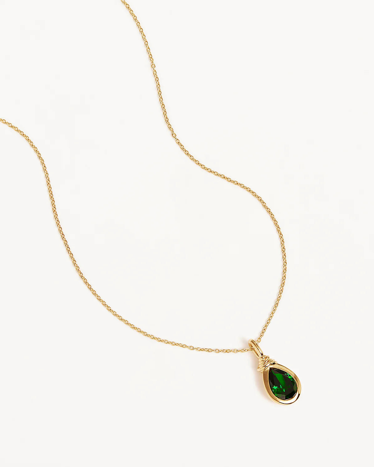 18K Gold Vermeil Soul Searching Necklace | Ocean Green