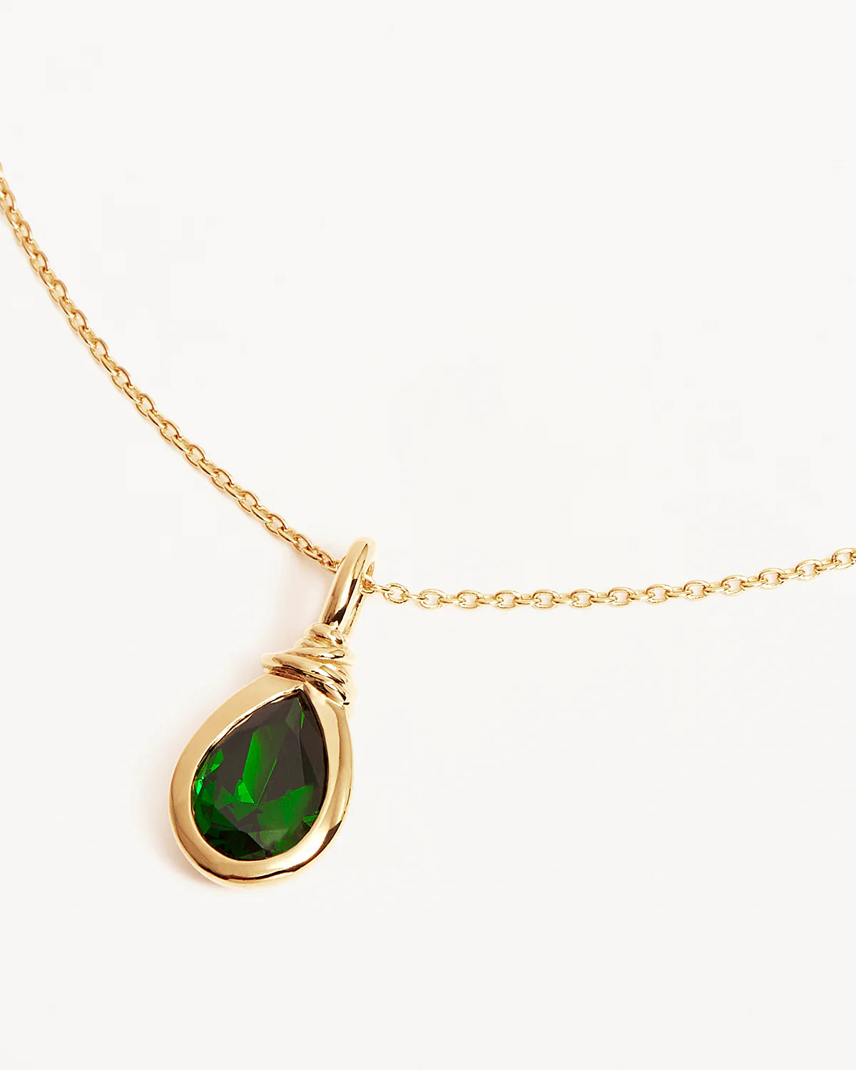 18K Gold Vermeil Soul Searching Necklace | Ocean Green