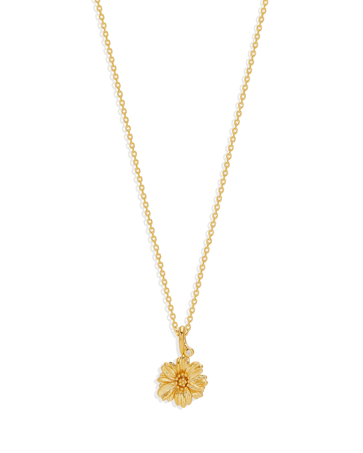 18k Gold Vermeil Birth Flower Necklace - Cosmos October