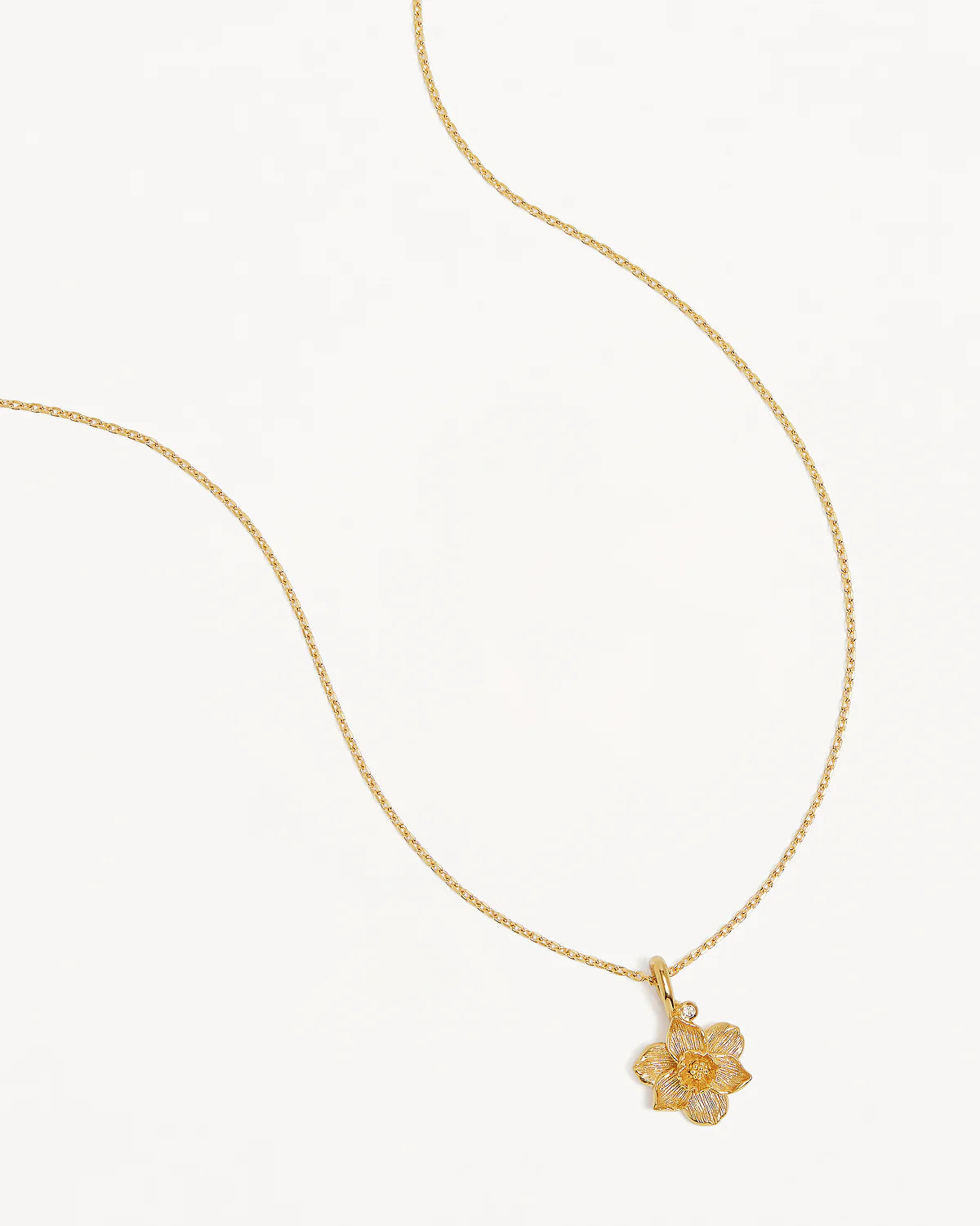 18k Gold Vermeil Birth Flower Necklace - Narcissus December