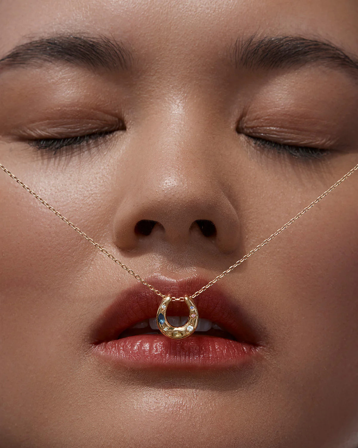 18k Gold Vermeil Lucky Horseshoe Necklace