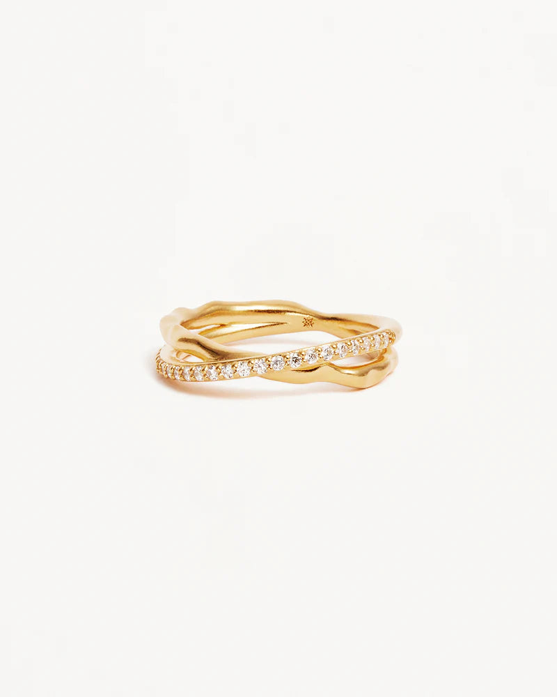 18k Gold Vermeil Entwined Hearts Ring
