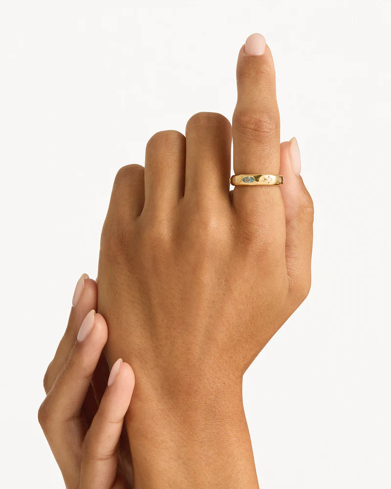 18k Gold Vermeil Hope and Protection Ring