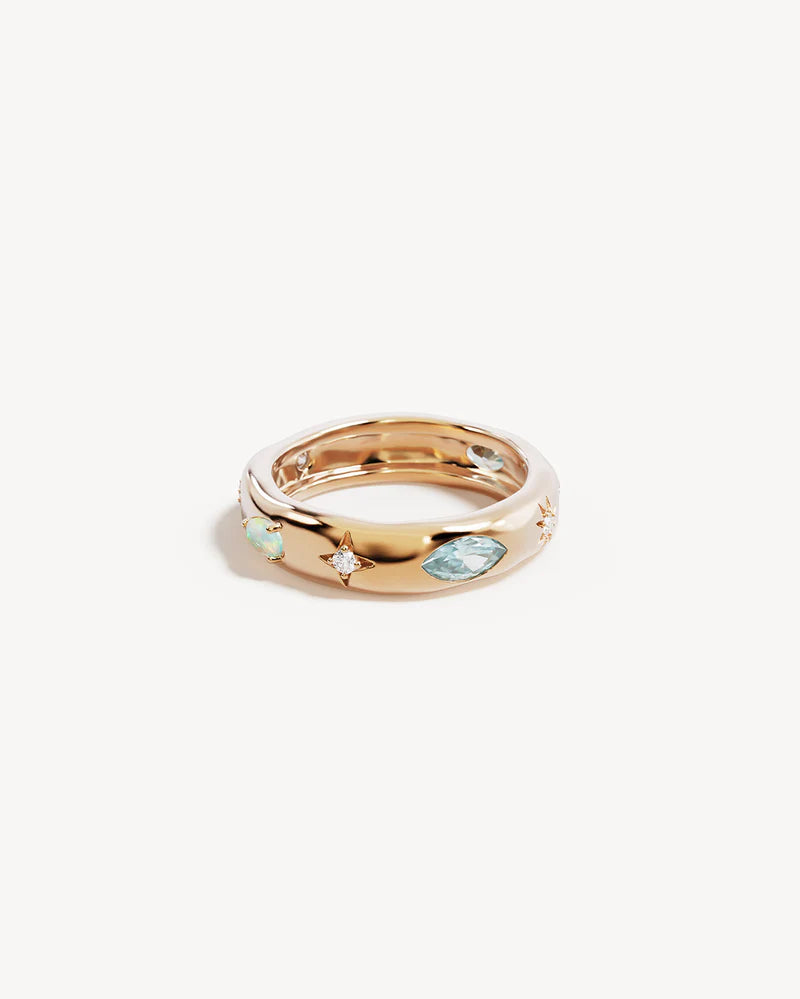 18k Gold Vermeil Hope and Protection Ring
