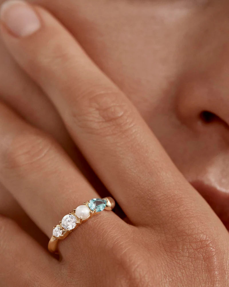 18k Gold Vermeil Breathe In Stillness Ring