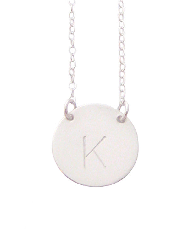 The Chloe - Large Initial Necklace - Sterling Silver Misuzi