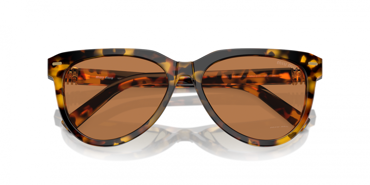 Miu Miu Havana Honey with Dark Brown Sunglasses OMU 12ZFS