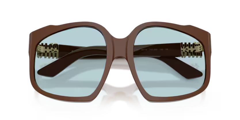 Miu Miu Oversized Chocolate Light Blue OMU A07S