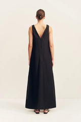 Paloma Plunged Maxi Dress | Black