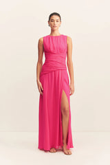 Aylah Side Split Maxi Dress | Fuchsia