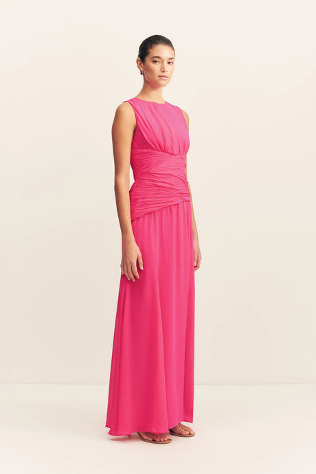 Aylah Side Split Maxi Dress | Fuchsia