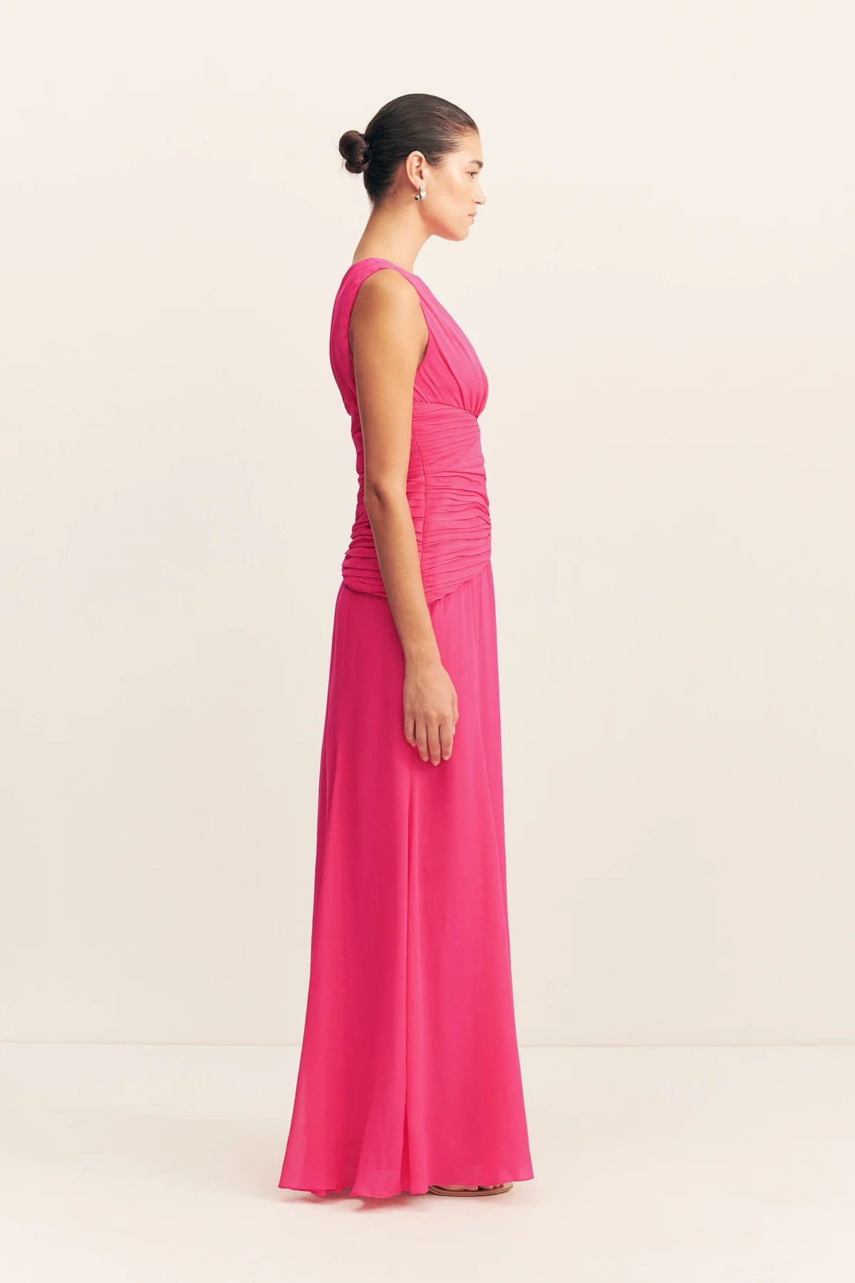 Aylah Side Split Maxi Dress | Fuchsia